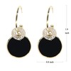 Black Gold Dangle Earrings for Women Zirconia Fashion Geometric Drop