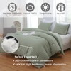 Haowaner Soft Sage Comforter Set Queen, 3 Pcs Sage Green