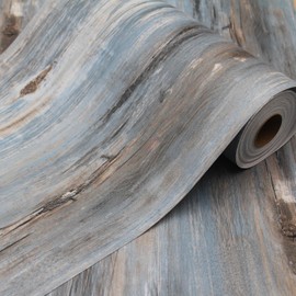 Peel and Stick Floor Tile - 11.8" X 118" Vinyl Flooring Roll, Wood Grain Textured with Waterproof, Slip-Resistant - for Bathroom, Rv