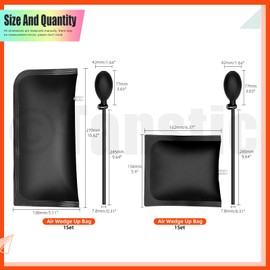 Tanstic Pack of 2 Mounting Cushion Air Cushion Air Wedge Bag Pump Lifting Cushion Commercial Grade Air Wedge Bag Professional Levelling Kit & Alignment Tool Inflatable Shim Bag (220 lb Rating)