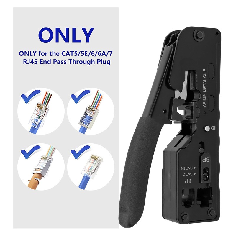 Crimping Tool Ethernet Crimping Tool Pass Through Ethernet Crimper for
