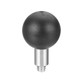 PATIKIL 1" Ball Mount Base Ball Adapter with 1/4" Threaded Bolt Stainless Steel for Action Camera Camcorder Compatible for Double Socket Arms Mount Motorcycles Electric Vehicle, Silver