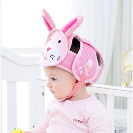 Hillento Baby Protective Helmet, Infant Toddler Children Anti-Collision Head Protection Cap, Adjustable Harnesses Head Protection No Bumps Head Cushion Protective Helmet, Rabbit.
