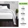 Double fitted sheet,White Microfibre bed sheets Deep Pocket 12 inch