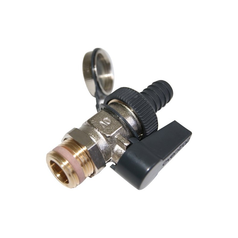 Oventrop 1033354 Ball Valve Optiflex 1/2 Inch Nickel-Plated with Hose