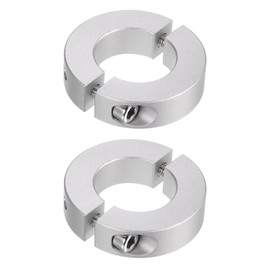 HARFINGTON 2pcs Double Split Shaft Collar for 25mm Shaft Set Screw Clamp-On Collars, 45mm OD, 12mm Width, for Stoppers, Position, Hold Timing Pulleys, Machine Tools, Industry, Anodization