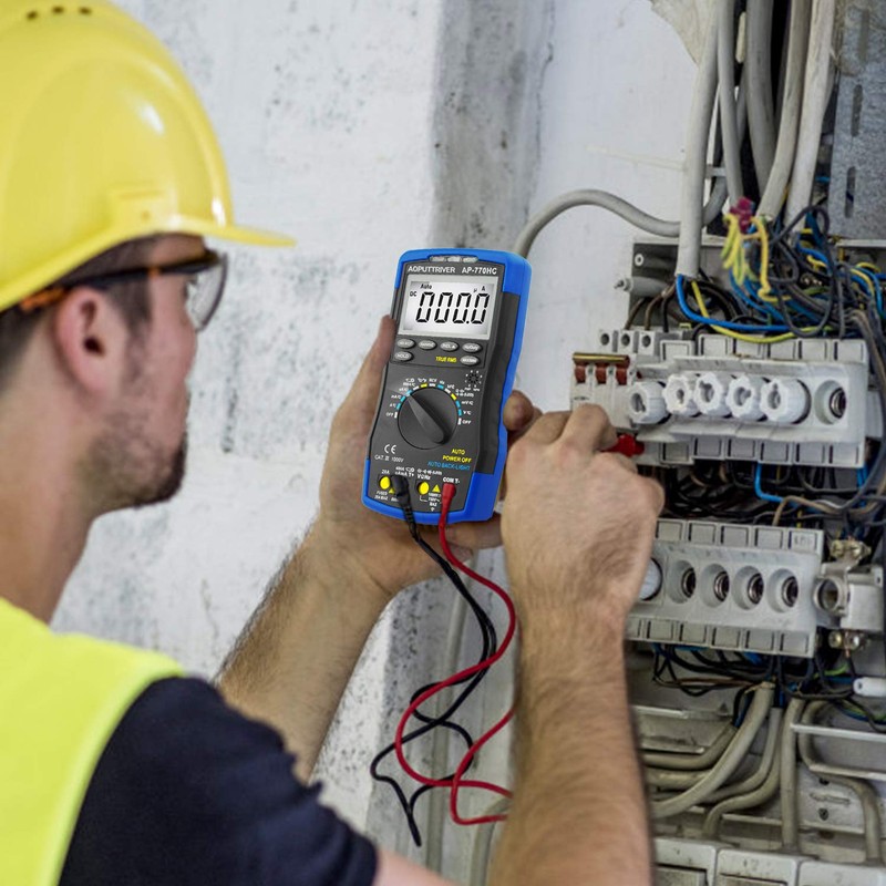 Digital Multimeter, 6000-bit AC/DC Voltage Tester, TRMS Automatic and Manual