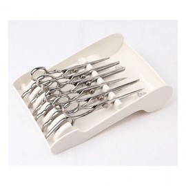 Plastic Tray Stand Organizer for Beauty Salon Scissors Organizer Black