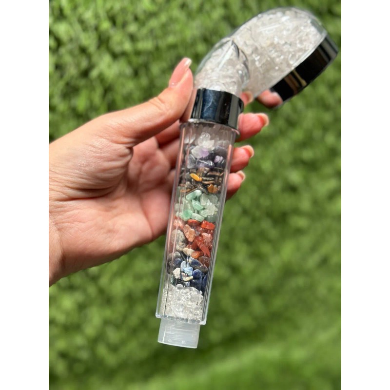 CaNatureLover Moonstone Crystal Shower Head / Natural Crystal Shower Head
