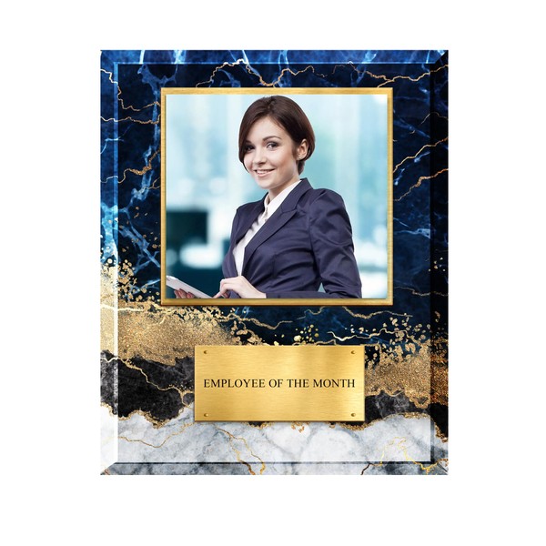 Tina&Co Custom Employee of the Month Plaque with Photo Personalized