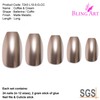 Bling Type False Nails Beige Metallic Ballerina Coffin 24 False Nails