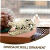 GRIRIW Resin Dinosaur Skull Statue Decorative Figurine for Home Office