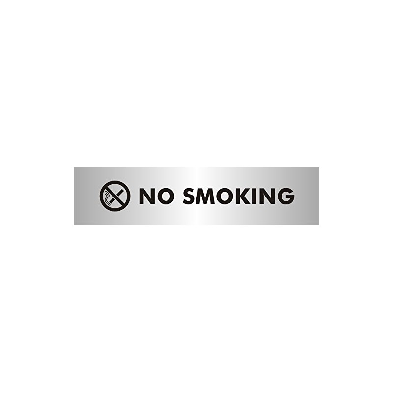 Seco No Smoking With Pictogram Sign, 190mm x 45mm -
