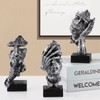 MOLIGOU 3Pcs Thinker Statue, No Hear No See No Speak