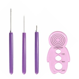 ODETOJOY Paper Quilling Tool Set 2 Slotted Needle Pen+1 Awl+1 Quilling Curling Coach Starter Quilling Pen Kit for Beginner