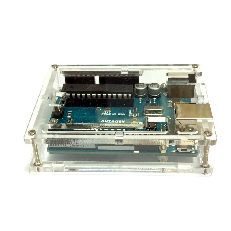 2 Pack UNO R3 Transparent Enclosure Case for Arduino Thin