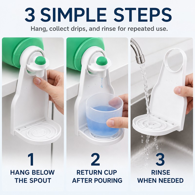 Laundry Detergent Cup Holder for Spill Control – 2PCS Drip