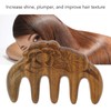 2Pcs Meridians Comb 5 Tooth Portable Sandalwood Rosewood for Head