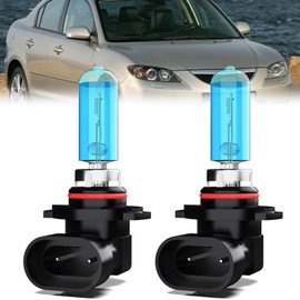 LECCIBUB Headlight Bulbs Compatible With Mazda 3 2004-2006,9005 High Beam Halogen Light Bulb Combo,Super Bright 6000K White,Plug and Play,Pack of 2