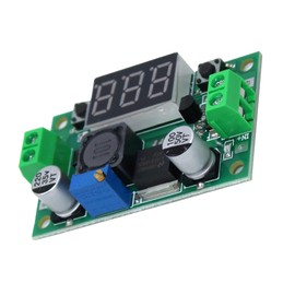 A-DIGISHUO 2Pcs LM2596 Adjustable Voltage Regulator with 4.0-40V to 1.25-37V DC 36V to 24V to 12V to 5V | Automotive Motor Step-Down Converter with Red Voltmeter Display