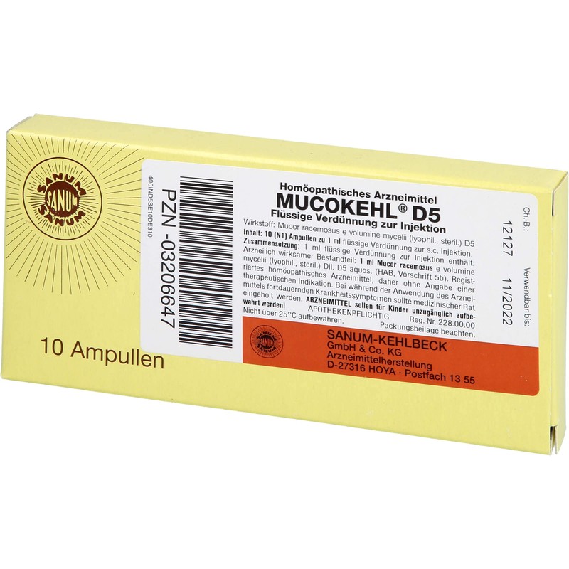MUCOKEHL Ampoules D 5 10 x 1 ml