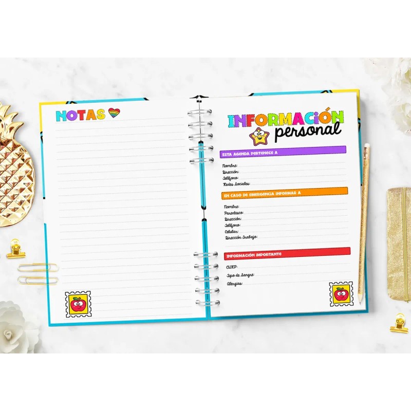 Agenda Semanal Agosto 2026-julio 2027 Arcoiris Maestra