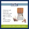 RSVP International White Stoneware Kitchen Collection, Stoneware Garlic Keeper, 4.5x4x4.5"