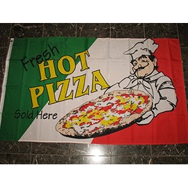 3x5 Fresh Hot Pizza Flag G W R Italy Italian 3'x5' Flag New Business Banner