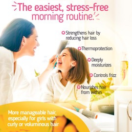 BLENDIT Golden Blend Detangling Spray – Hydrating & UV Protectant for Hair, with Chamomile, Passion Fruit, and Goldenberry – Softens, Adds Shine, and Controls Frizz – Vegan – 250ml