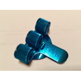 1 x BLUE COLOURED TREBLE TRIPLE PEN HOLDER POCKET PEN CLIP perfect for Nurses, Doctors