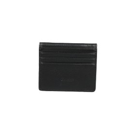grande 762 Genuine Leather Card Holder For Men Slim Minimalist Card Case Small Magnetic Wallet - Black