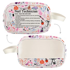 UJIMS Nail Technician Gift NailTech Toiletry Cosmetic Bag Nail Stylist Artist Gift Manicurist Cosmetology Gifts (NailTechnician Mbag)