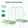 SLSY Galvanized Raised Garden Bed with 85in Tall Garden Trellis