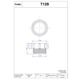 Mcalpine T12B 1.25" x 1.5" BSP Female x BSP Male Coupling