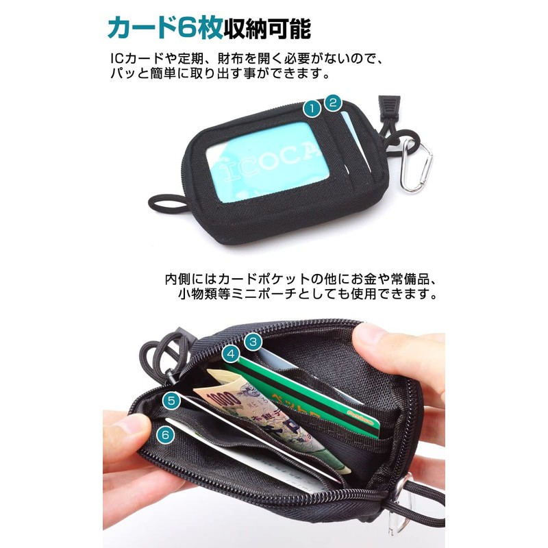 prendre PR-POLOOP Belt Loop, Mini Pouch, Card Slot, Coin Case,