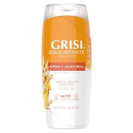 GRISI Shower Gel | Jabón líquido para cuerpo | jabón corporal de Avena y jalea real| shampoo corporal | con extracto de avena | limpia hidrata y suaviza la piel | hecho con ingredientes naturales | 450ml