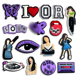 XSRIYON 16 pcs Singer Shoe Charms for Any Shoes with Holes,music-themed Charms perfect gifts for boy girls and ladies