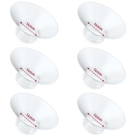 Flange Insert 14mm 6pcs Compatible with Momcozy M5/M9/M6/S12 Pro/V1 Pro/V2 Pro,for Spectra/Medela/MomMed/eufy/Lansinoh/Elvie Breast Pump, Fit for 24mm Flange/Shield of Most Pumps (6PC-14mm)