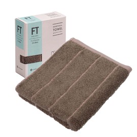 Nishikawa TT22153671 Face Towel, 13.4 x 31.5 inches (34 x 80 cm), Made in Imabari, Soft Towel, Antibacterial, Odor Resistant, Clean, Made in Japan, Brown