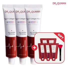 Dr. Qman 닥터큐먼 프리미엄 Type1 콜라겐 크림팩 (60g3+10g5+스파츌러1) Dr. Qman Premium Type 1 Collagen Cream Pack (60g3+10g5+Spatula1)