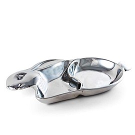 Arthur Court Designs Aluminum 9.5" x 6" Baby Bunny Keepsake Divided Plate
