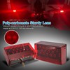 Partsam 6" Rectangular LED Combination Tail Lights Kit Red, 12V
