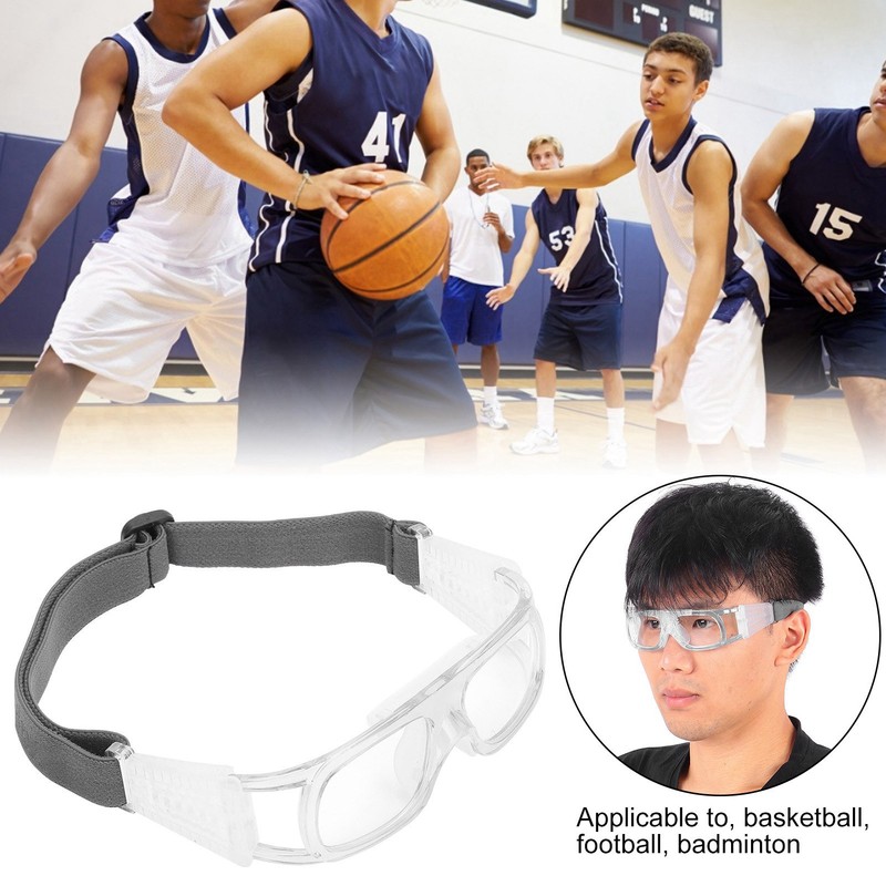 AntiExplosion Basketball Glasses Football Goggles UV Protection Sport Eyeglasses(White )