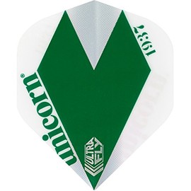 Unicorn UltraFly Dart Flights | Comet Green Design | Big Wing Shape| Ultra Durable 100 Micron Polyester PET