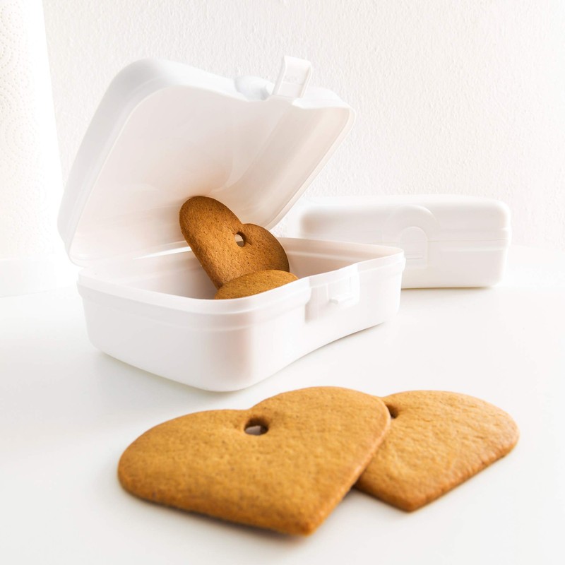 koziol lunch box Basic, thermoplastic, raspberry red, 12.2 x 16.8