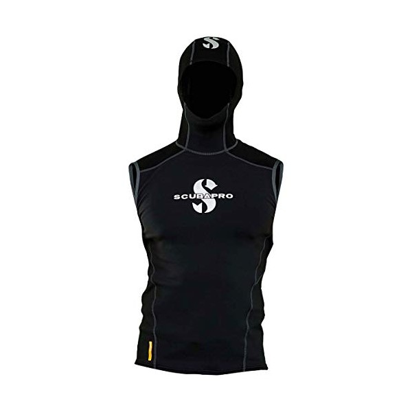 Scubapro Men's 1mm Hybrid Hooded Diving Vest, 3X-Large, Black