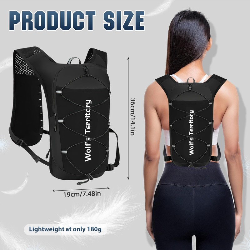 VHUTOU 5L Running Vest, Ultralight Hydration Backpack, Running Vest Hydration