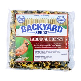 CountryMax Backyard Seeds Bird Seed Cakes for Wild Birds- 12 Pack of 7 oz (12 Pack, Cardinal Frenzy)
