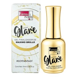 Top Gel Glare Finish Brillo Extremo Uñas Fantasy Nails