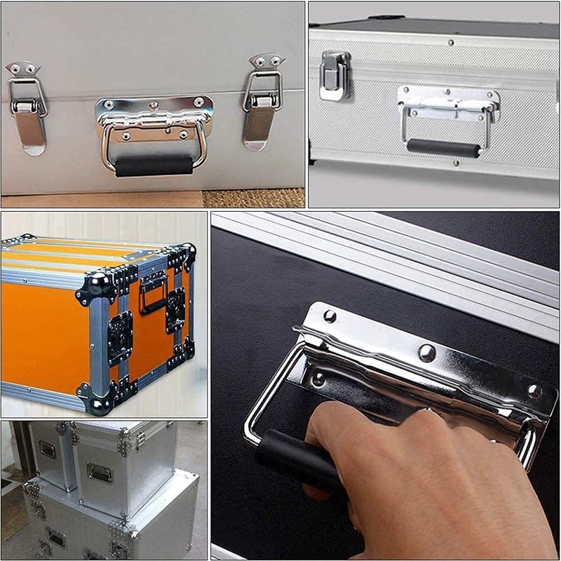 NRC&XRC 2Pcs 304 Stainless Steel Spring Handle Prop Box Tool